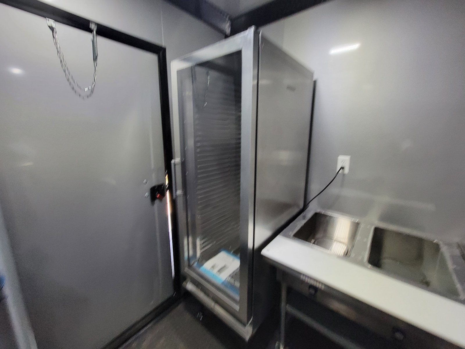 8.5′ X 22′ Custom BBQ Concession Trailer Victory Red With 8′ Porch Black and Blackout Trim — photo 13