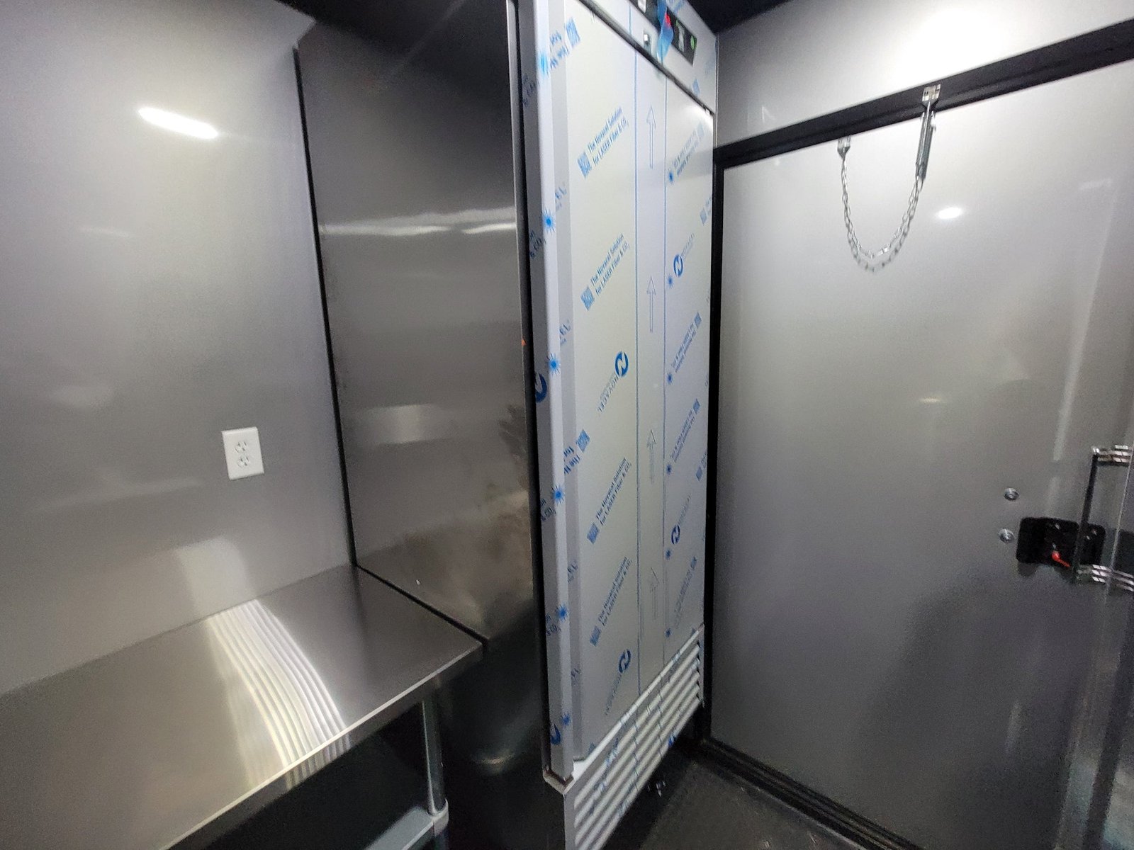 8.5′ X 22′ Custom BBQ Concession Trailer Victory Red With 8′ Porch Black and Blackout Trim — photo 14