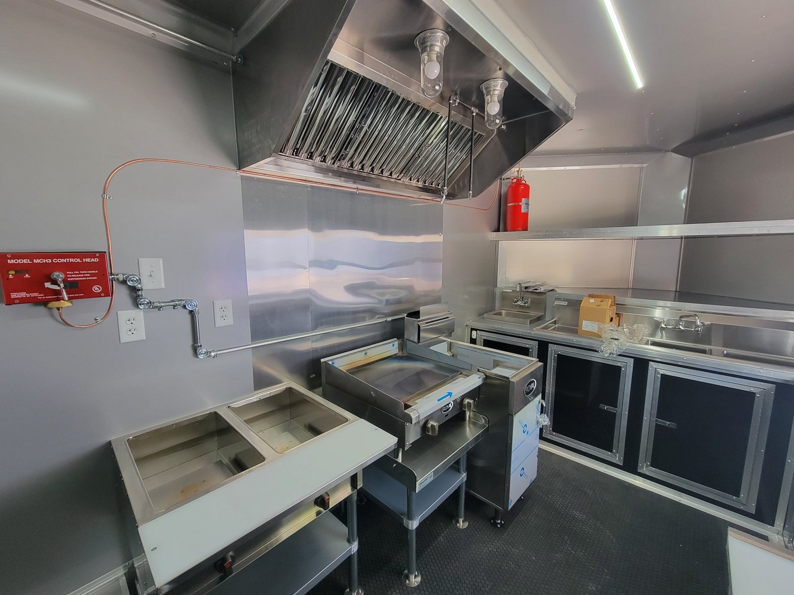 8.5′ X 22′ Concession Trailer Black With Blackout Trim 8ft BBQ Porch — photo 3