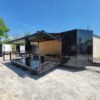 8.5 x 24 Enclosed Stage Trailer with 16-foot stage and convertible ramp