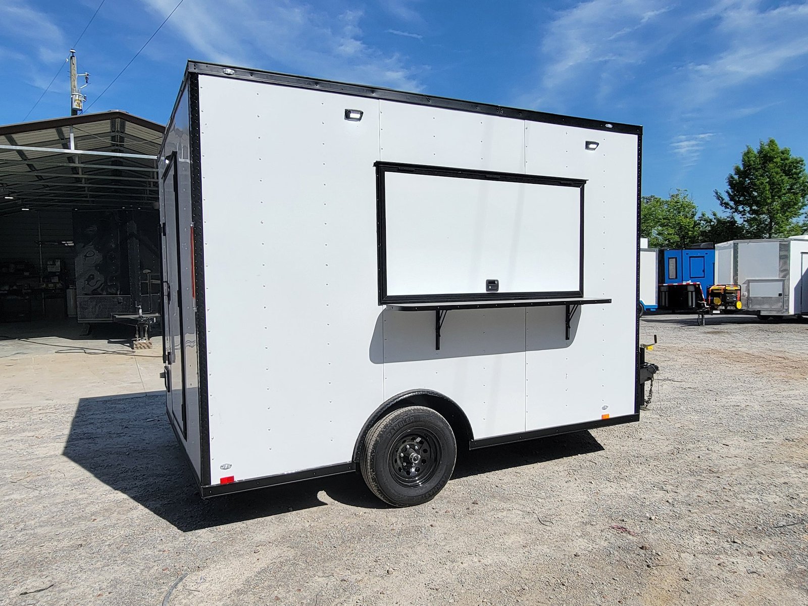 8.5′ X 12′ Concession Trailer White With Blackout Trim Food Event Catering — photo 4