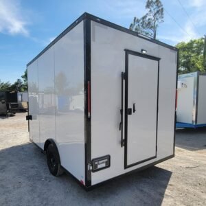 8.5 x 12 white blackout trailer with high-contrast trim - view 7