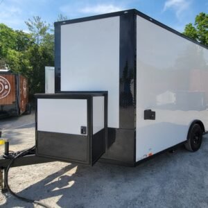 8.5 x 12 white blackout trailer with high-contrast trim - view 9