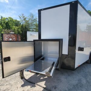 8.5 x 12 white blackout trailer with high-contrast trim - view 10