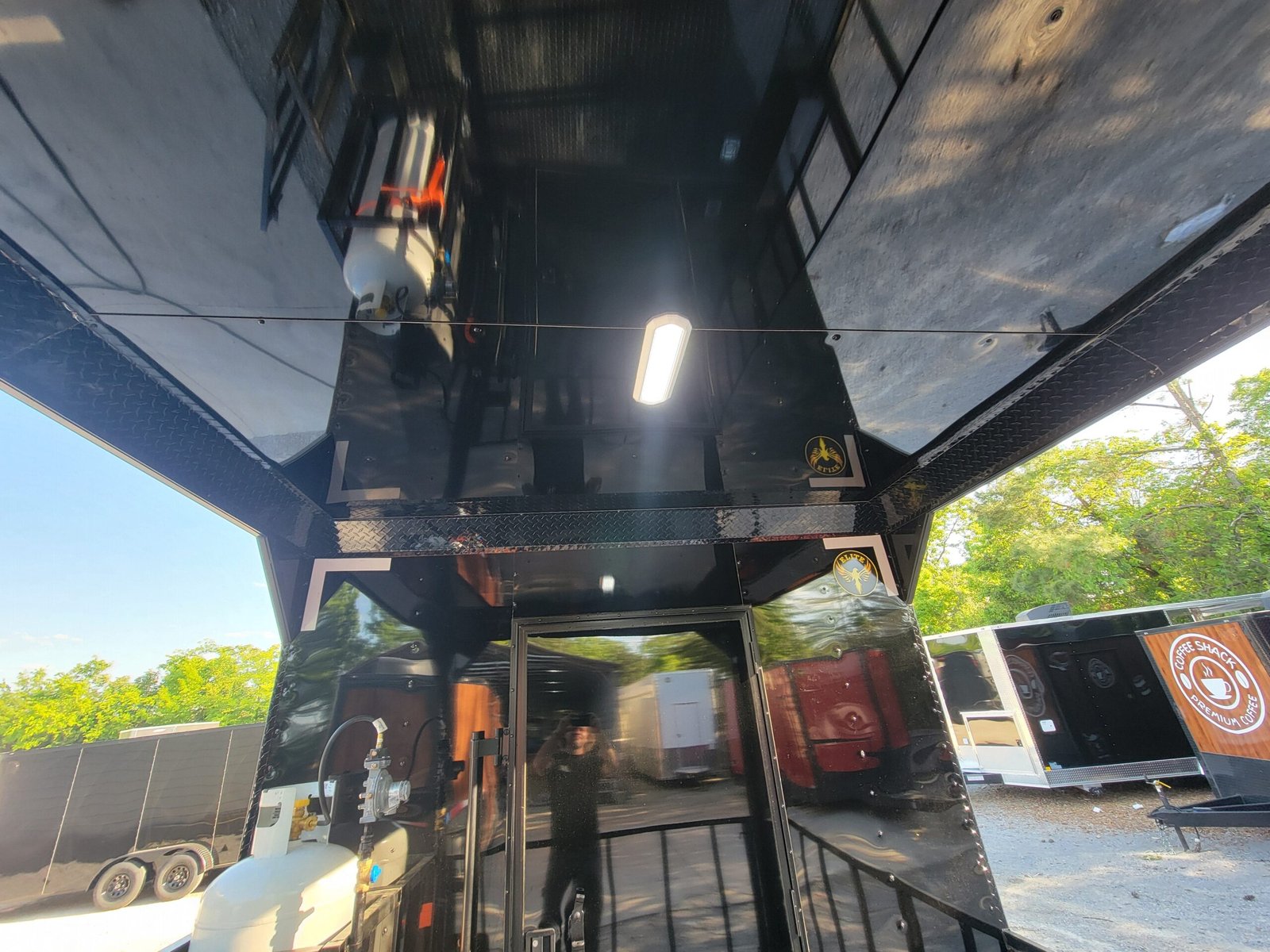 8.5′ x 22′ Black Concession Trailer With Blackout BBQ Event Catering — photo 12