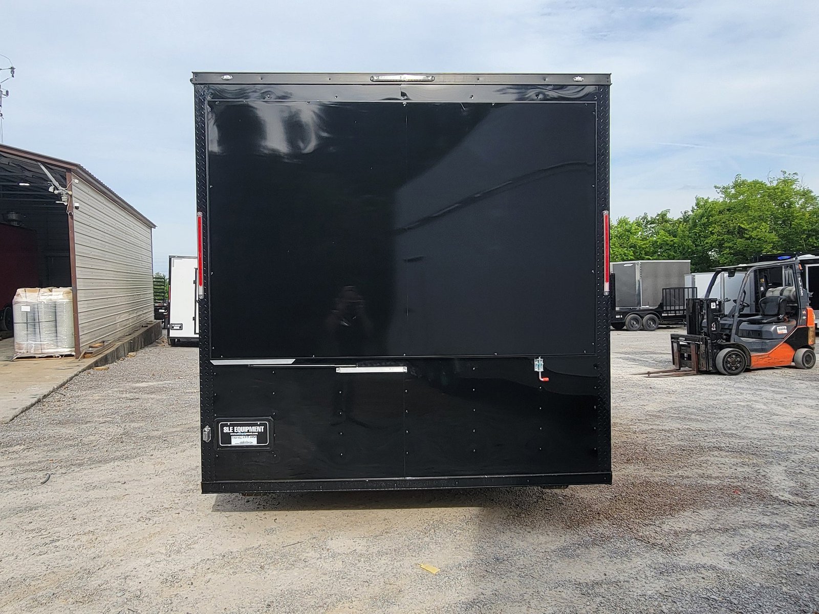8.5′ X 18′ Black With Blackout Marketing and Vending Event Trailer With Grid Wall — photo 7