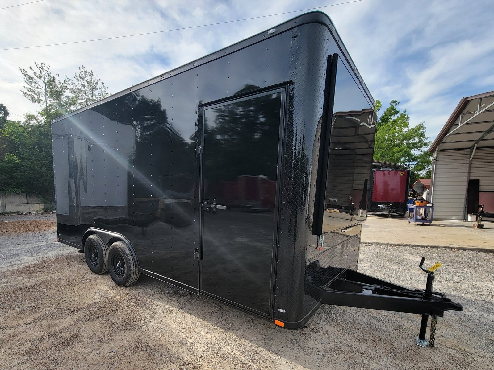 8.5′ X 18′ Black With Blackout Marketing and Vending Event Trailer With Grid Wall — photo 10