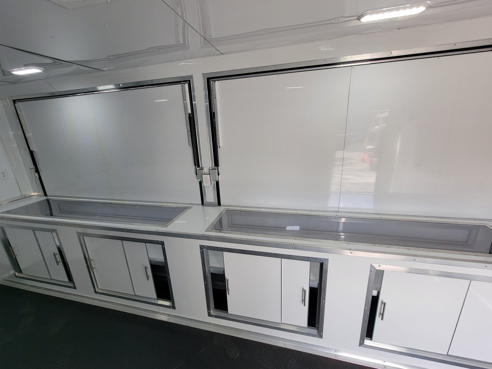 8.5′ X 18′ Black With Blackout Marketing and Vending Event Trailer With Grid Wall — photo 13