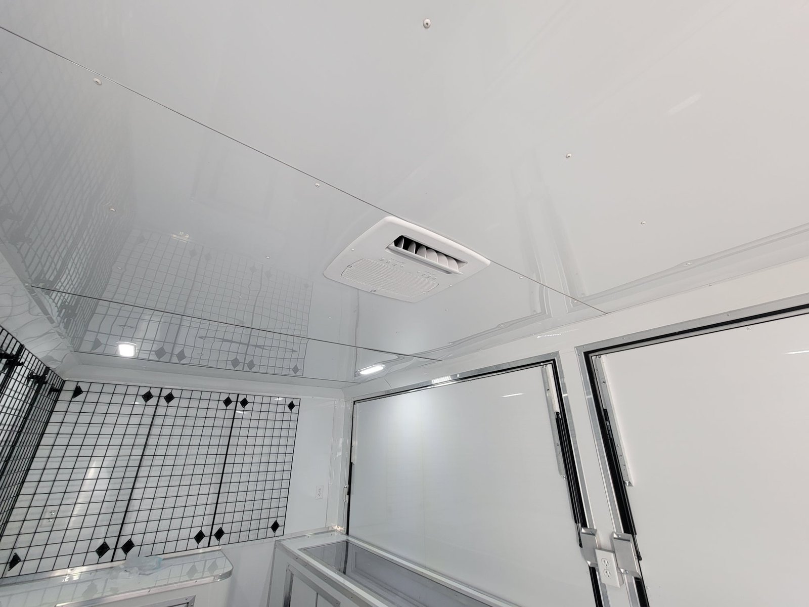 8.5′ X 18′ Black With Blackout Marketing and Vending Event Trailer With Grid Wall — photo 14