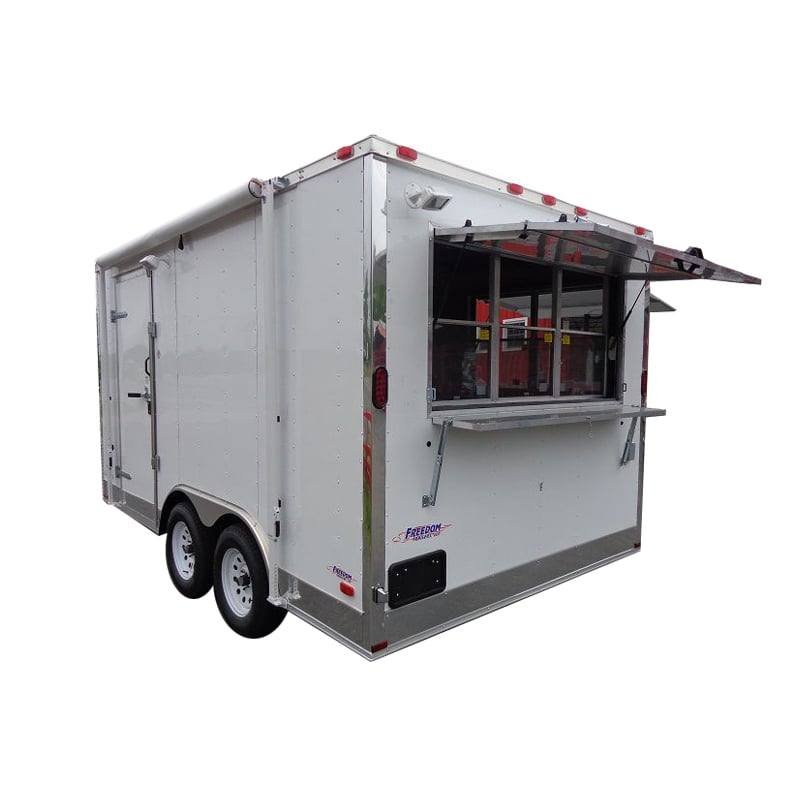 Concession Trailer 8.5’x14′ White – Event Custom Enclosed Kitchen
