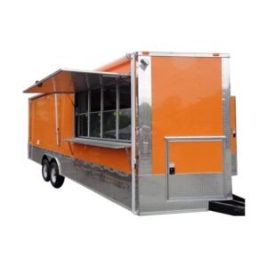 Concession Trailer 8.5'x24' With Appliances Food Catering BBQ (Orange)
