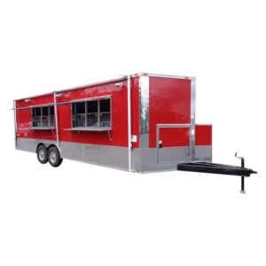 Concession Trailer 8.5'x24' Red - Food Catering Vending Event
