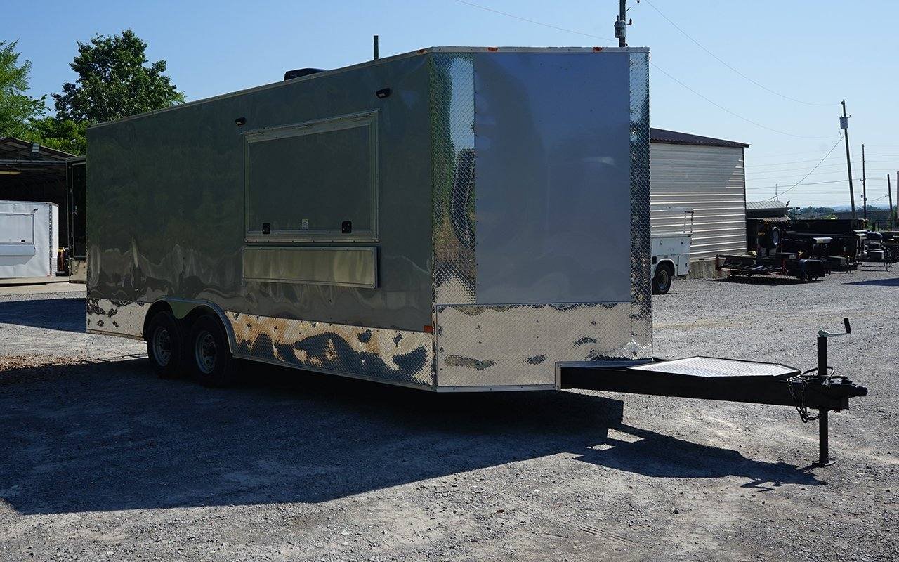 8.5′ x 20′ Concession Food Trailer Silver Event Catering Elite — photo 7