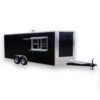 8.5 x 20 black elite trailer roomy kitchen with propane cage