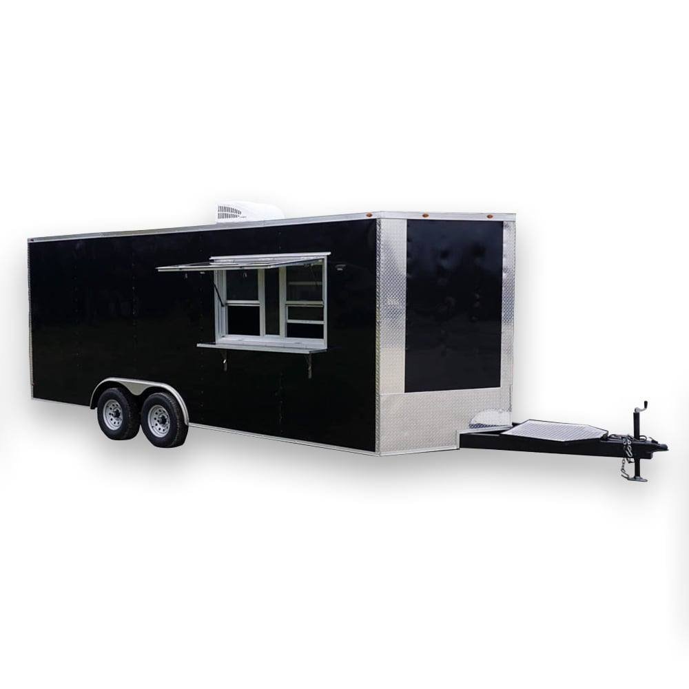 8.5′ x 20′ Concession Food Trailer Black Event Catering Elite