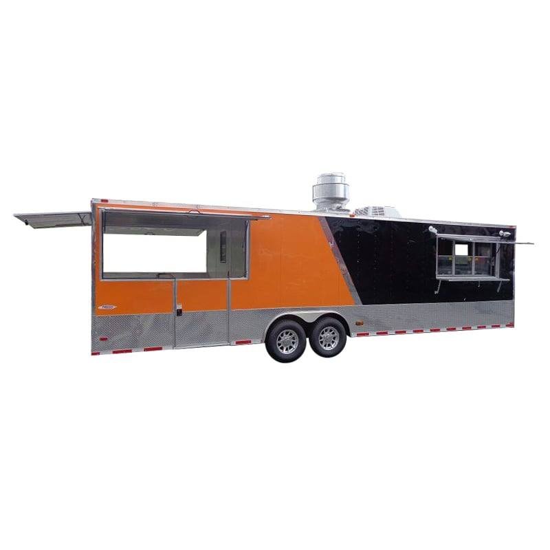 Concession Trailer 8.5’x30′ Catering BBQ Food Event (Orange & Black)
