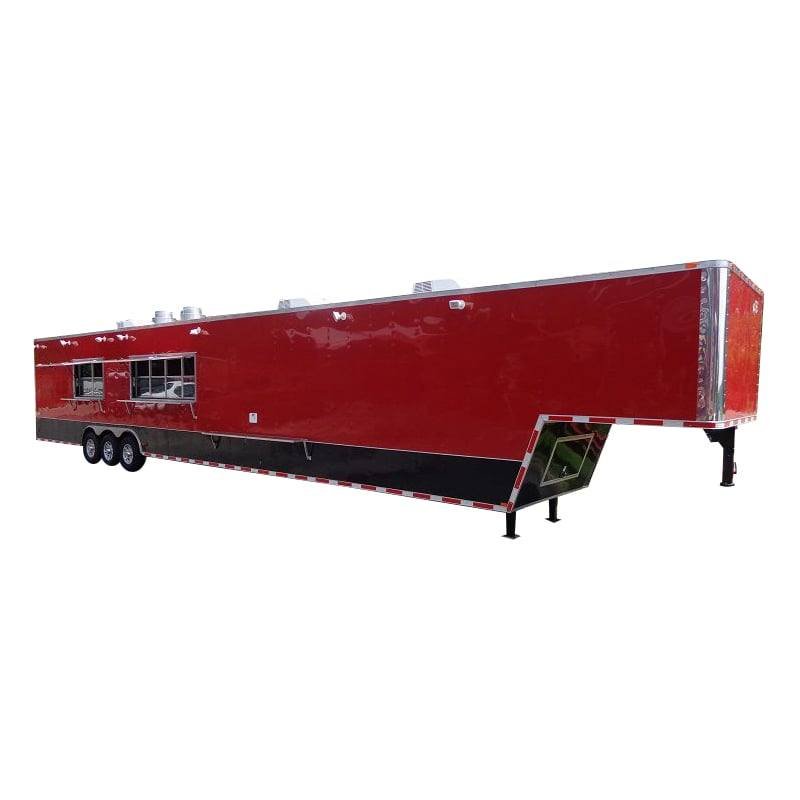 Concession Trailer 8.5’x53′ Gooseneck Event BBQ Smoker Catering Food (Red)