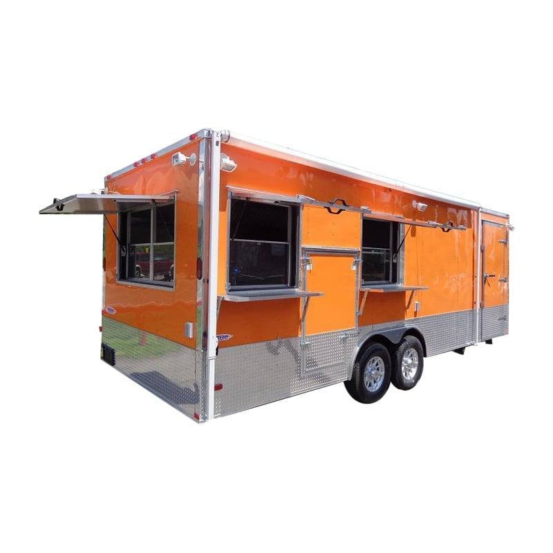 Concession Trailer 8.5′ x 24′ (Orange) Event Kitchen Catering Food BBQ Restroom