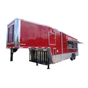 Concession Trailer 8.5'x33' Red - Custom  Event Enclosed Food Gooseneck
