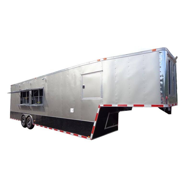 Concession Trailer 8.5’x36′ Gray – Gooseneck Enclosed Event Food Kitchen