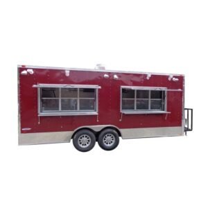 Concession Trailer 8.5' x 20' Red - Custom Enclosed Event Food Kitchen