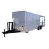 8.5 x 20 White Porch Trailer with 8-foot smoker porch