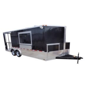 8.5' x 20' Concession Black BBQ Food Event Catering Trailer