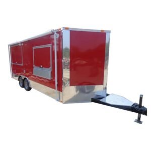 Concession Trailer 8.5'x20' Red - Catering BBQ Food Enclosed Kitchen
