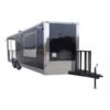 8.5 x 20 Black Smoker Trailer with 8-foot porch and 12-foot kitchen