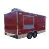 8.5 x 16 red event trailer with ergonomic counters