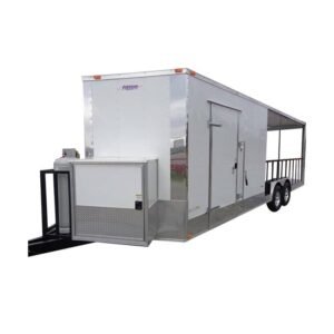 Concession Trailer 8.5'x24' White Custom BBQ Event Catering