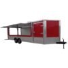 8.5 x 24 Red Car Hauler enclosed trailer with flip-up serving doors