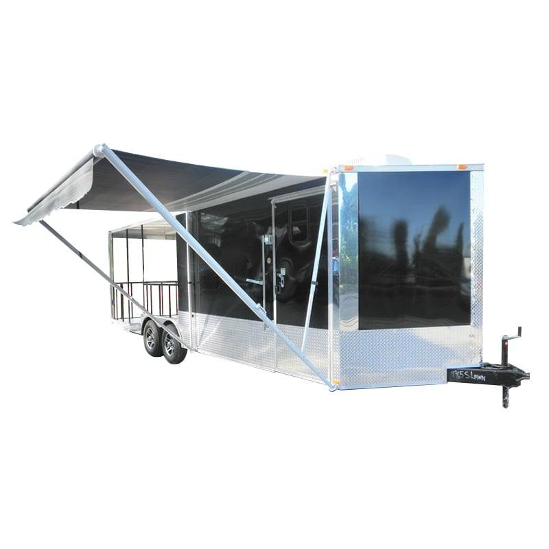 Concession Trailer 8.5’x24′ Black – BBQ Smoker Event Food