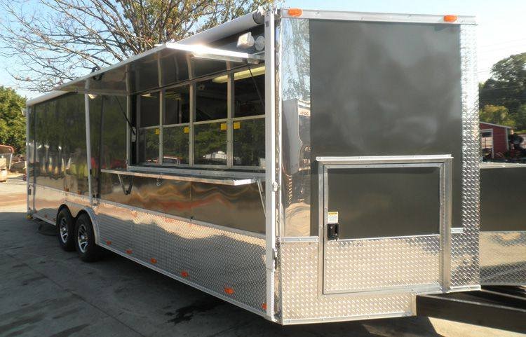Concession Trailer 8.5’x24′ Silver – Food Catering Event Vending — photo 2