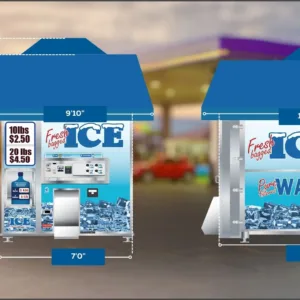 IM2500 ice vending machine front view - view 2
