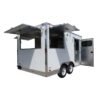 8.5 x 14 Marquee Trailer with three marquee serving windows