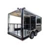 8.5 x 14 BBQ concession trailer with smoker deck and kitchen