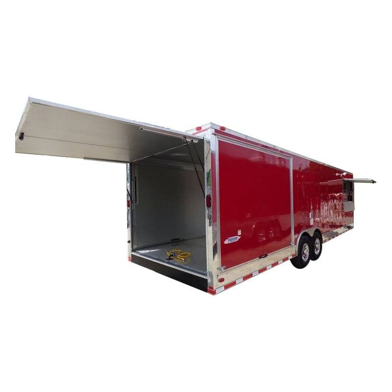 Concession Trailer 8.5’x30′ Red – Smoker BBQ Food Catering