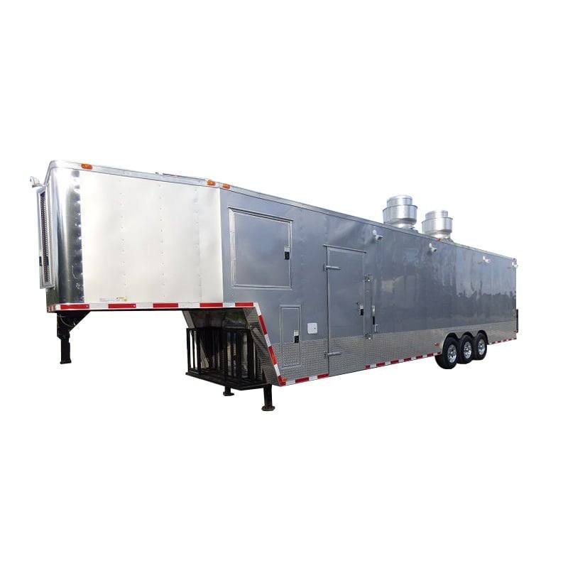 Concession Trailer 8.5’x41′ Silver Frost- Enclosed Gooseneck (With Appliances)