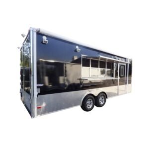 Concession Trailer 8.5'x22' Black - Event Food Kitchen Restroom