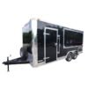 8.5 x 18 Black Pizza Trailer with reinforced oven platform