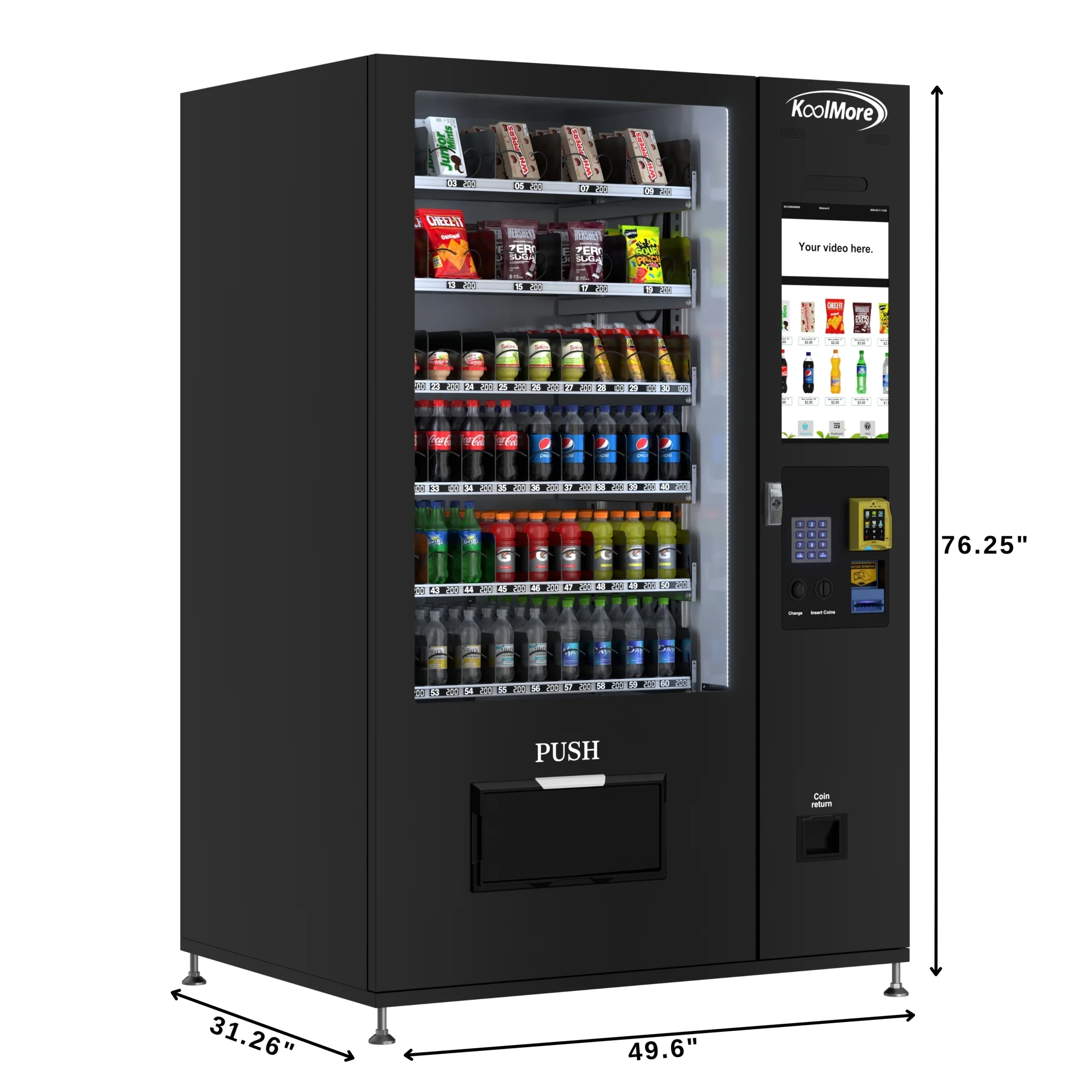 272400.webp Compact 23/10 combo vending machine front view - view 3