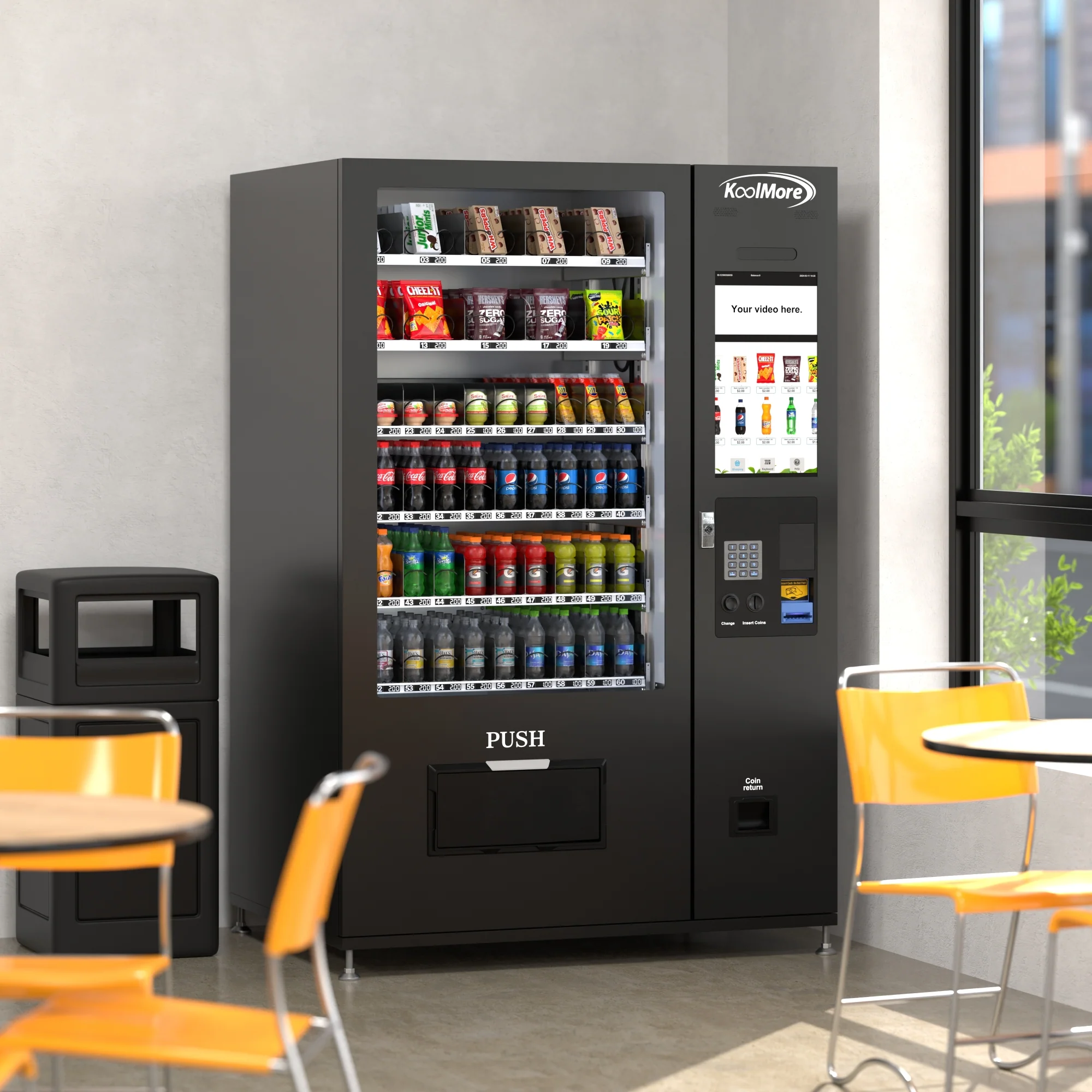 272402.webp Compact 23/10 combo vending machine front view - view 4