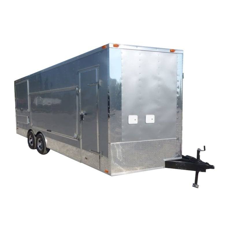 8.5′ x 20′ Concession Food Trailer Silver Frost Catering Event