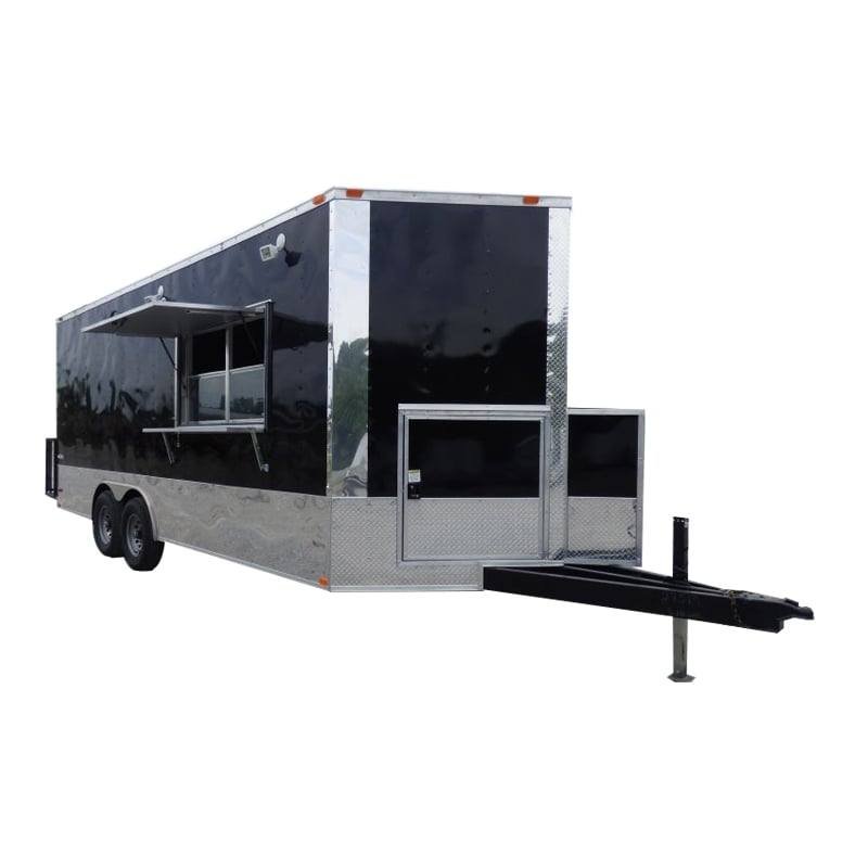 Concession Trailer 8.5′ x 20′ Black – Catering Event Food Trailer Appliances