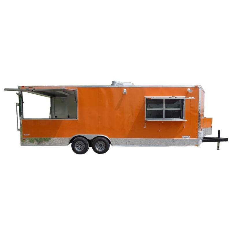 Concession Trailer Orange 8.5′ x 24′ BBQ Catering Food Trailer