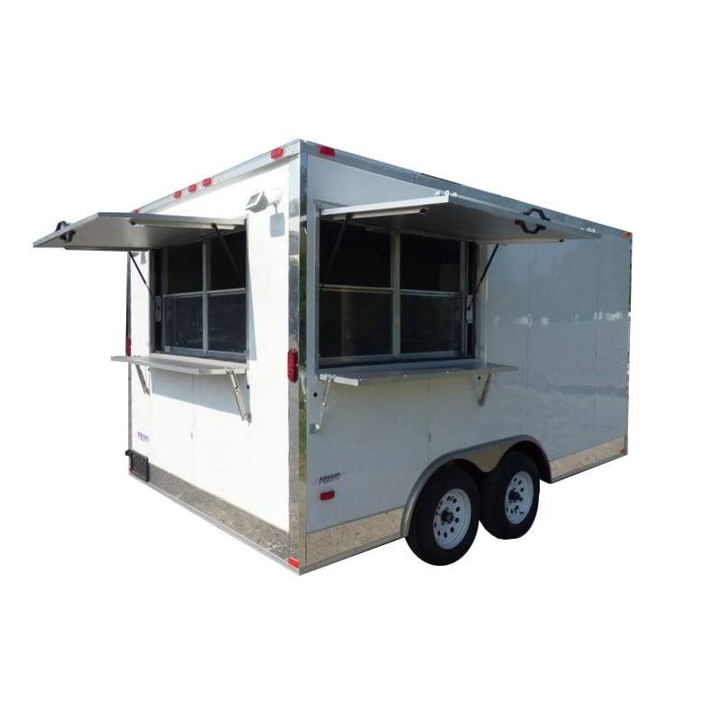 Concession Trailer 8.5′ x 14′ White Food Catering Event Trailer