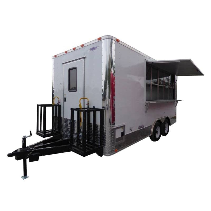 Concession Trailer White 8.5′ x 16′ Food Catering Event Trailer