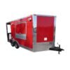 8.5 x 14 Red BBQ Trailer with 4-foot rear porch