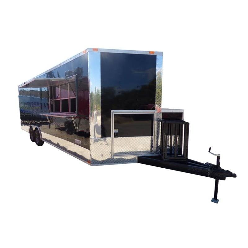 Concession Trailer 8.5′ x 24′ Black – Food Event Catering BBQ